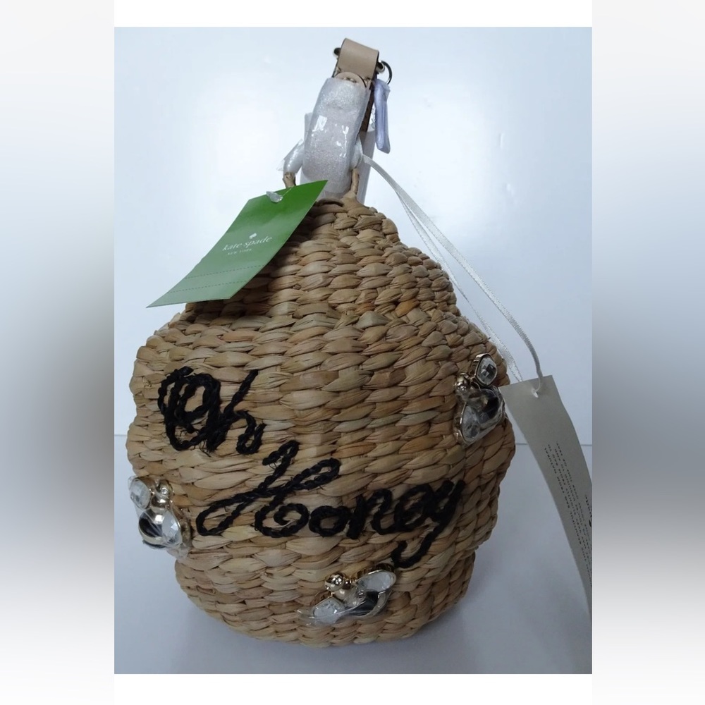SOLD - NWT KATE SPADE Oh HONEY 🐝 Pot Wicker Purse - Picture 9 of 10